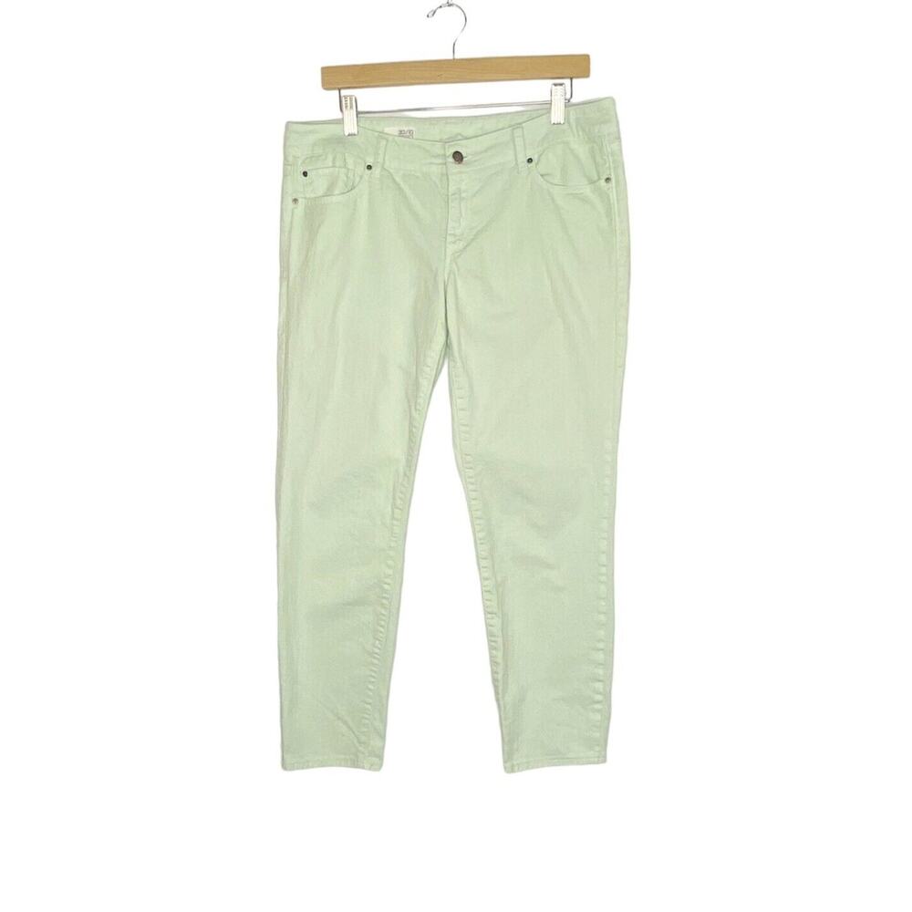 Gap Jeans Womens 30/10 Always Skinny Light Green Cotton Blend 27" Inseam FLAWED‎